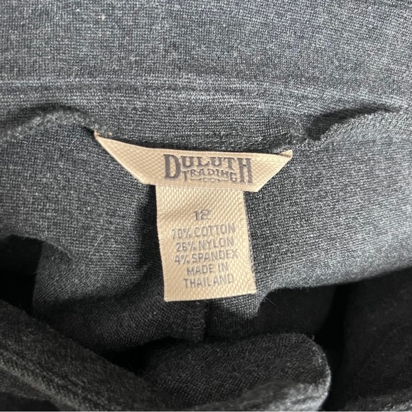 Duluth Trading Co Knit Skort Cargo Pocket Casual Summer Dark Gray Women's 12 - Picture 7 of 8